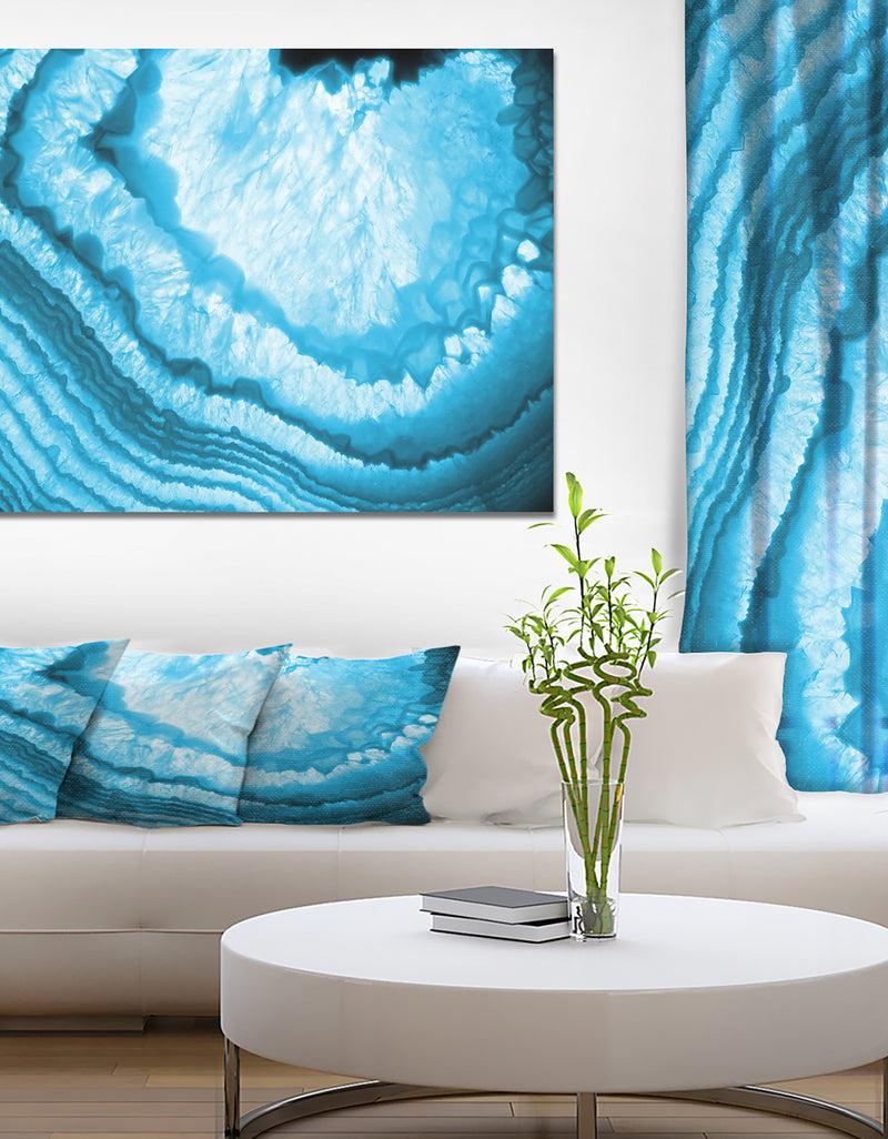 DesignQ Large Blue agate - Contemporary Art on wrapped Canvas