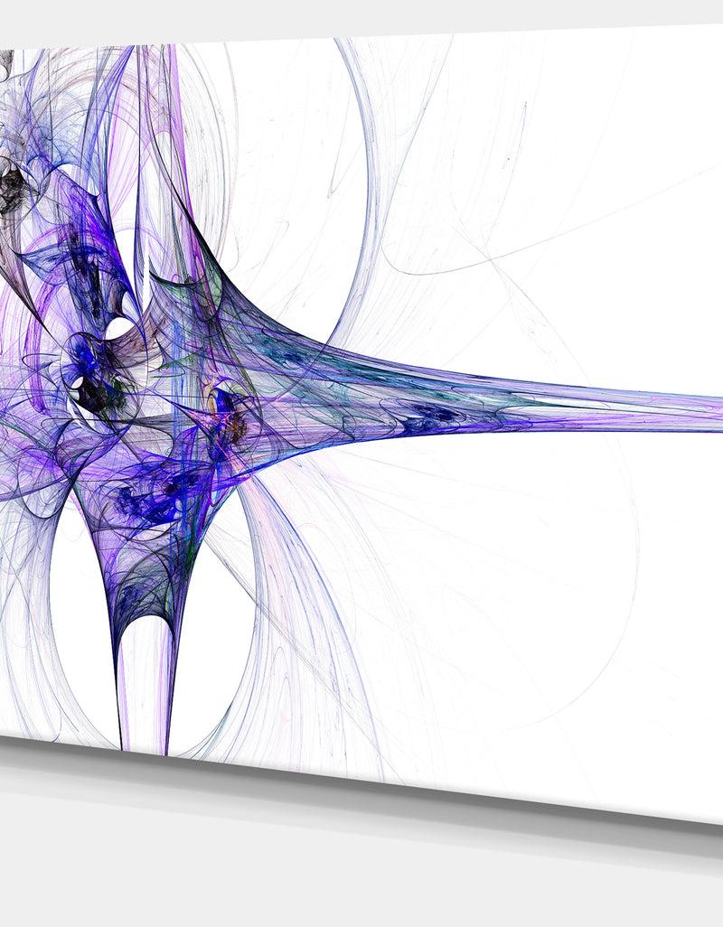 DesignQ Large Fractal Artwork Blue - Abstract Digital Art Canvas Print