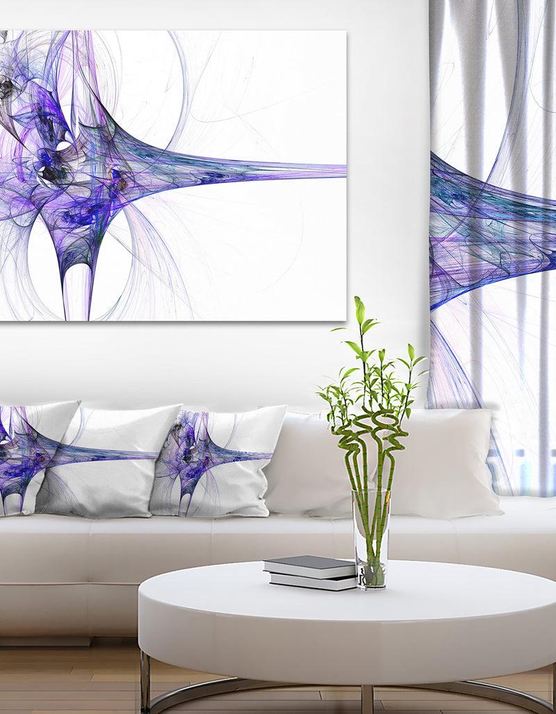 DesignQ Large Fractal Artwork Blue - Abstract Digital Art Canvas Print