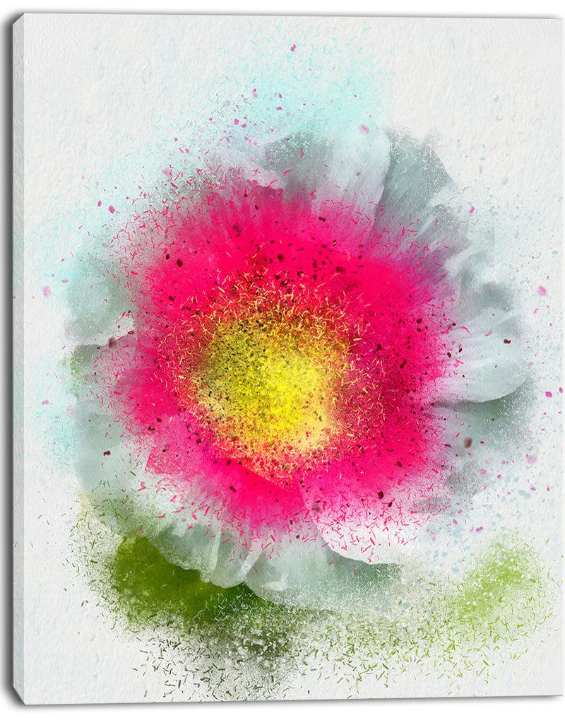 DesignQ Large Red Poppy Flower On White - Floral Canvas Artwork Print