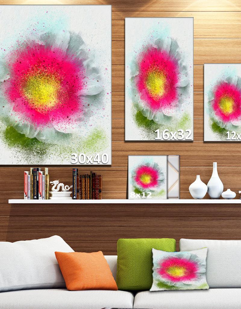 DesignQ Large Red Poppy Flower On White - Floral Canvas Artwork Print
