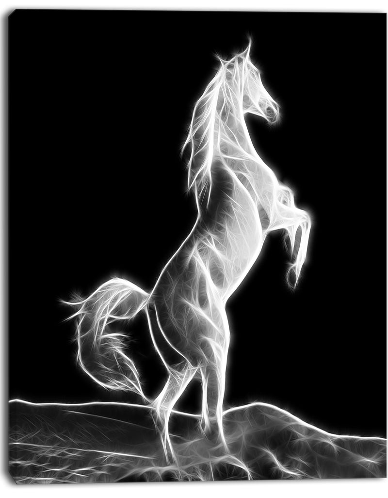 DesignQ Large White Horse Sculpture - Extra Large Animal Artwork