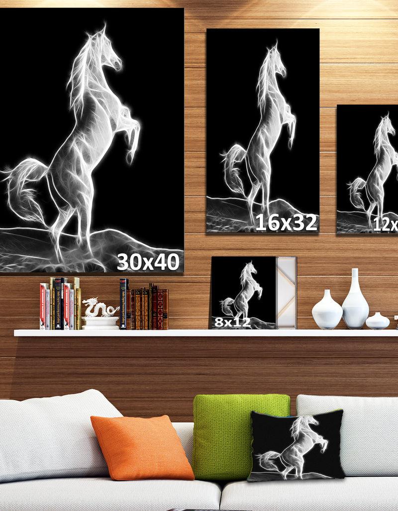 DesignQ Large White Horse Sculpture - Extra Large Animal Artwork