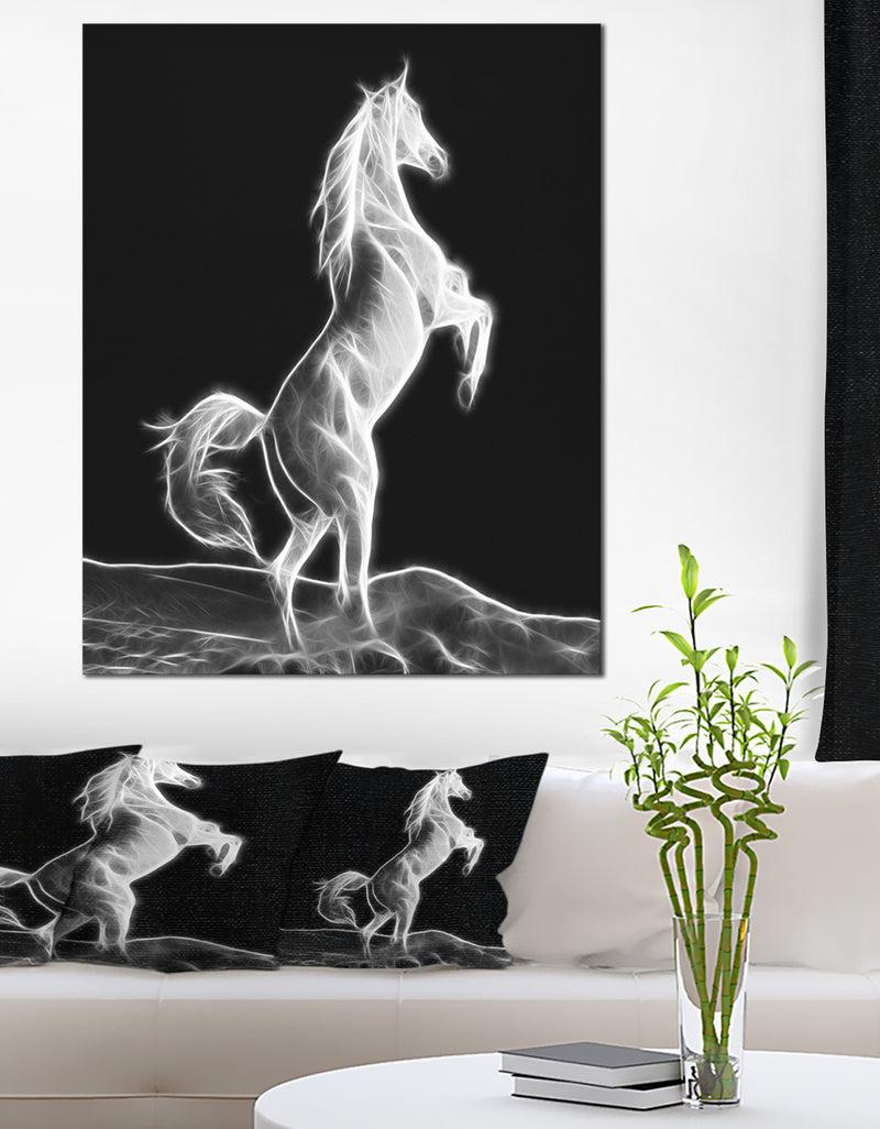 DesignQ Large White Horse Sculpture - Extra Large Animal Artwork