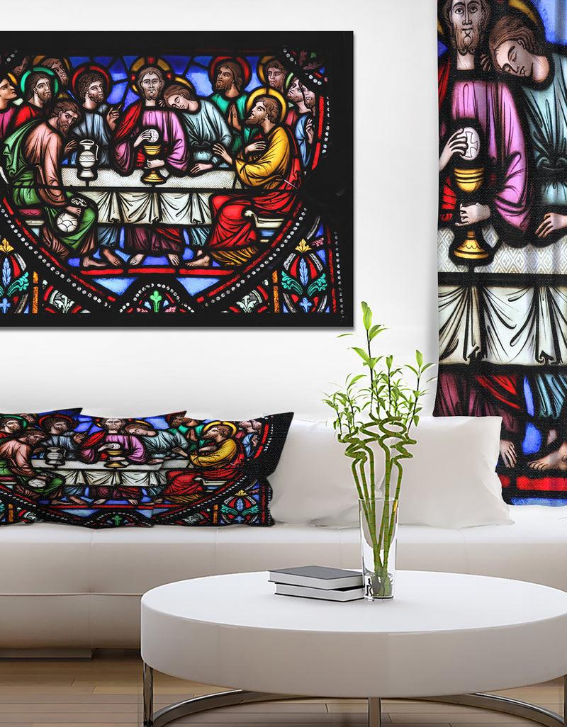 DesignQ Last Supper in the cathedral of Brussels - Religious Art on wrapped canvas