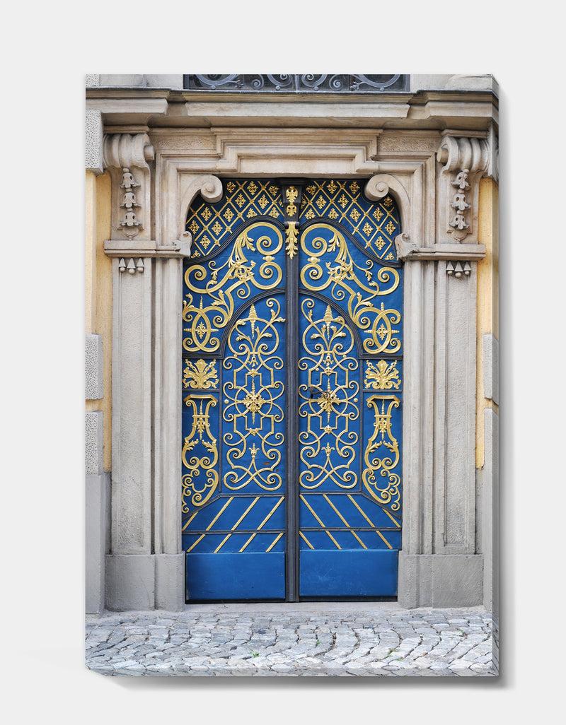 DesignQ Lavish Old-European Door Vintage - Vintage Canvas Artwork