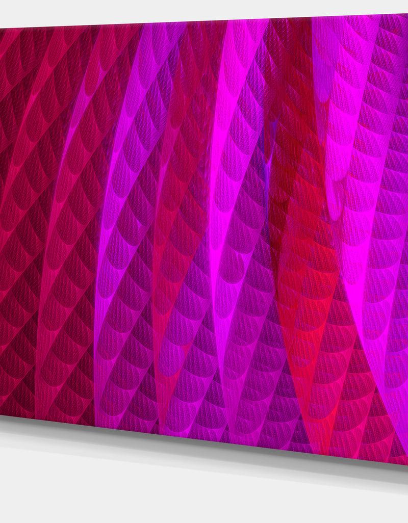 DesignQ Layered Pink Psychedelic Design - Large Glossy Canvas Art Print