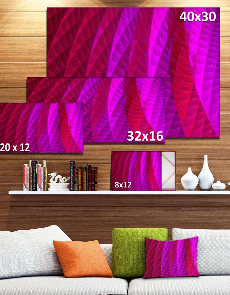 DesignQ Layered Pink Psychedelic Design - Large Glossy Canvas Art Print