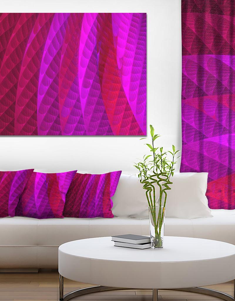 DesignQ Layered Pink Psychedelic Design - Large Glossy Canvas Art Print