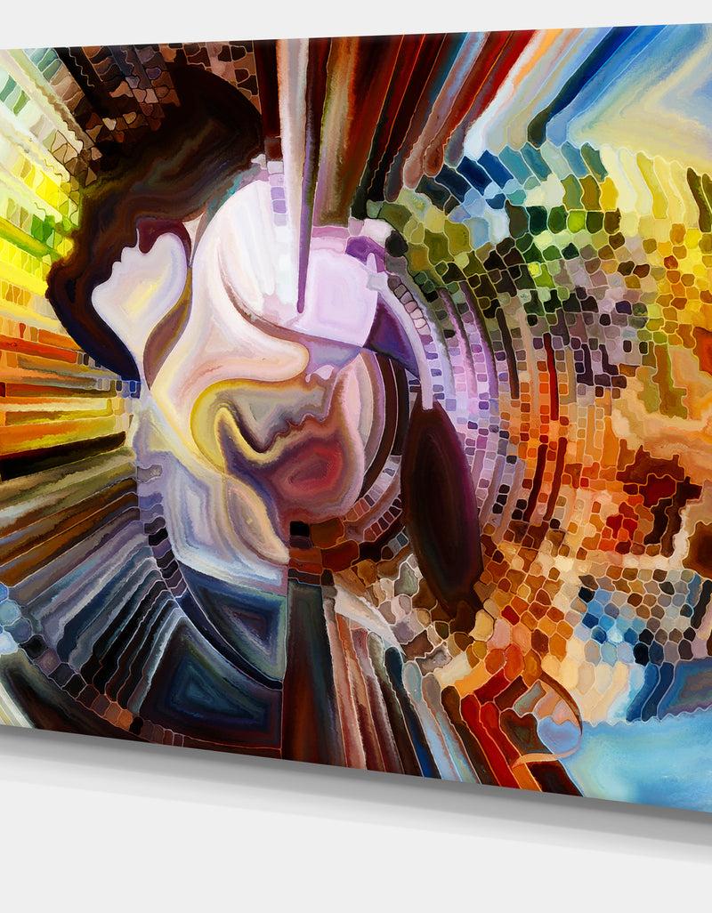 DesignQ Layers Of Inner Paint - Abstract Canvas Artwork