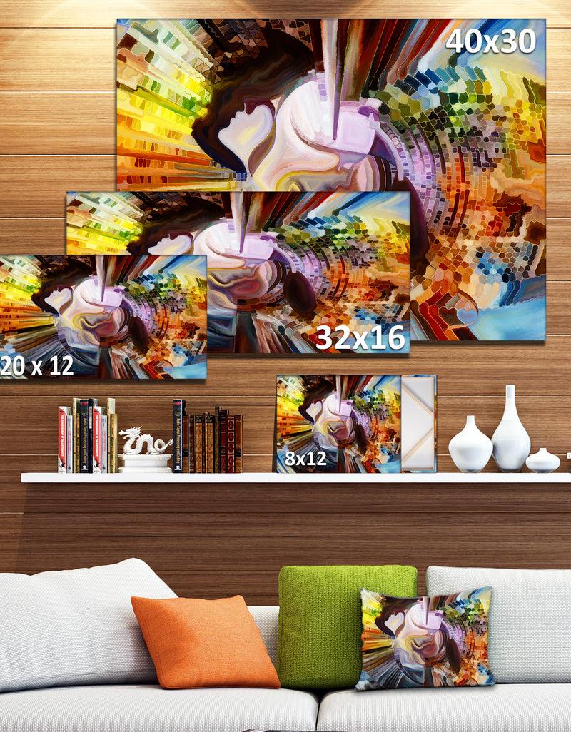 DesignQ Layers Of Inner Paint - Abstract Canvas Artwork