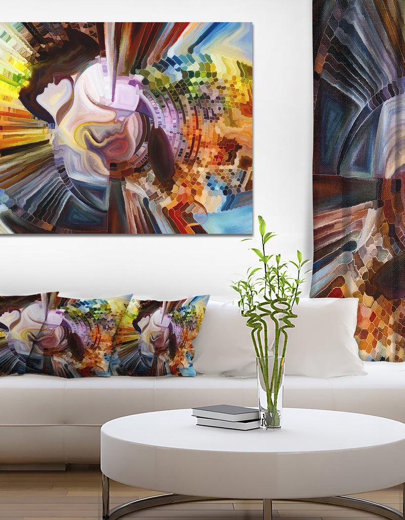 DesignQ Layers of Inner Paint - Abstract Canvas Artwork