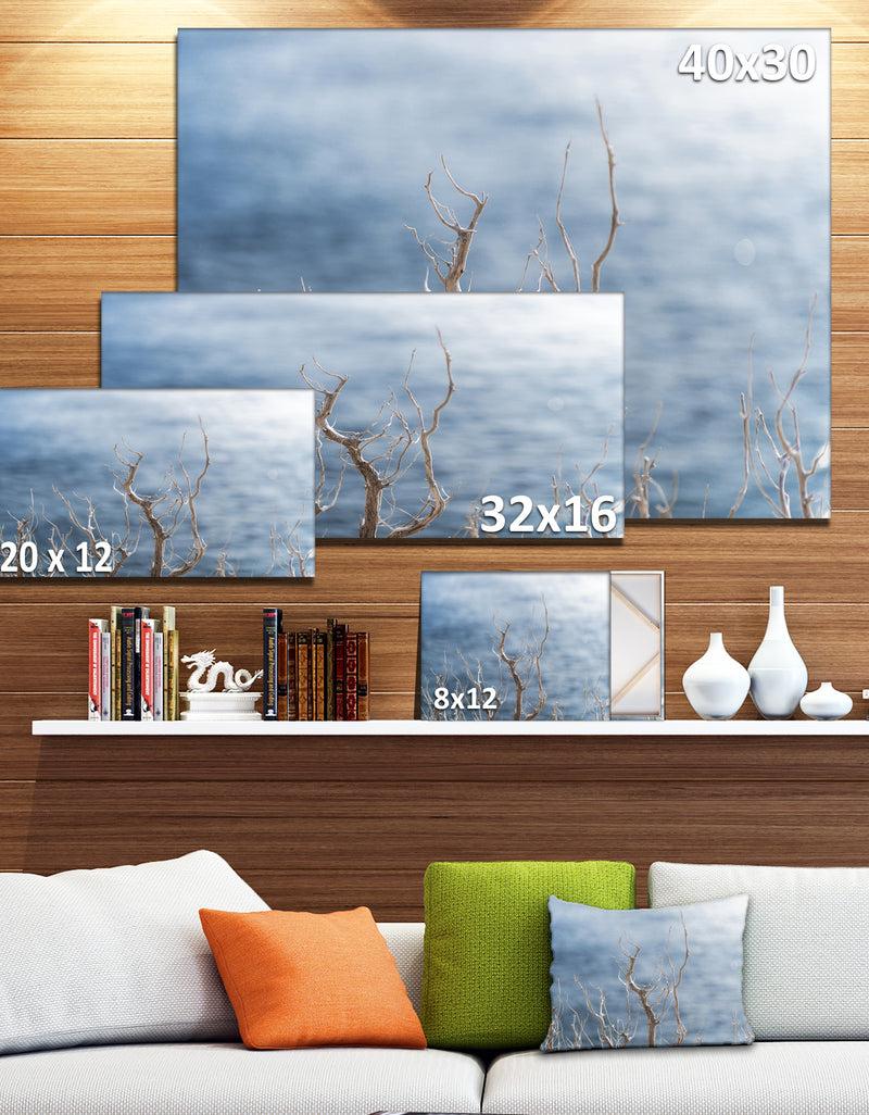 DesignQ Leafless Winter Branches - Landscape Wall Art On Canvas
