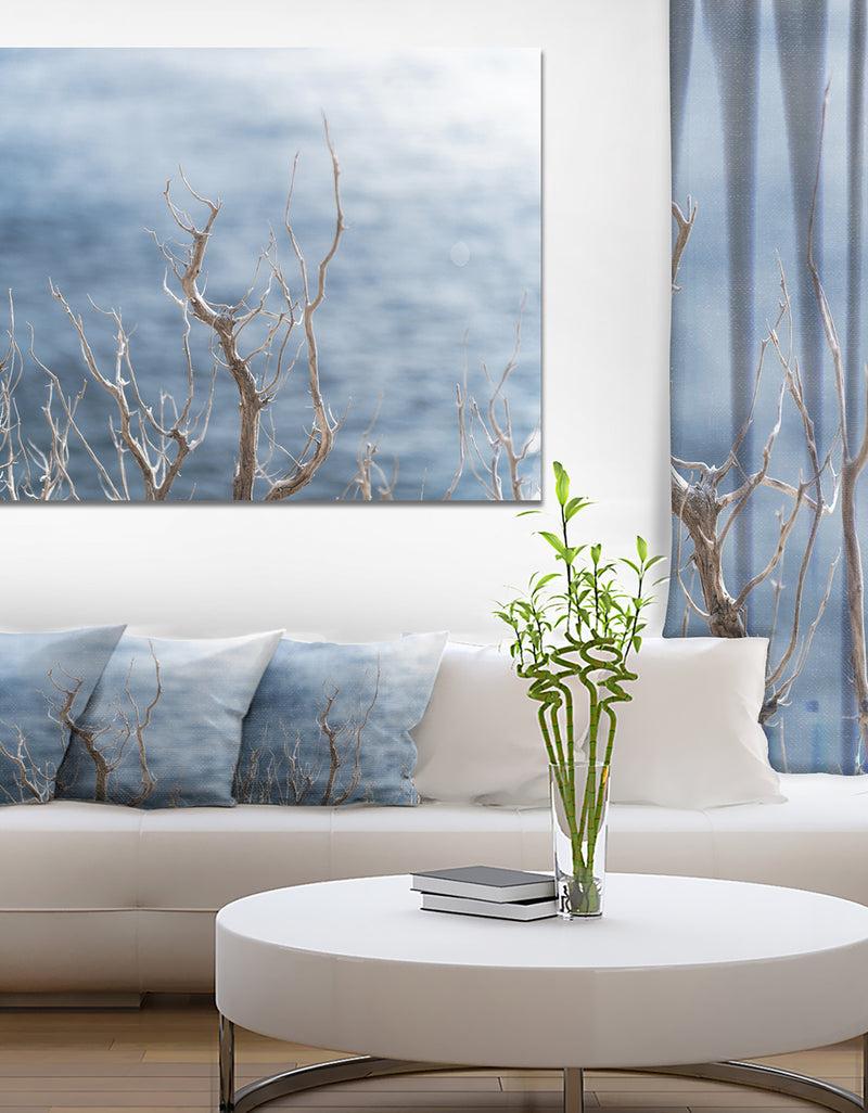 DesignQ Leafless Winter Branches - Landscape Wall Art On Canvas