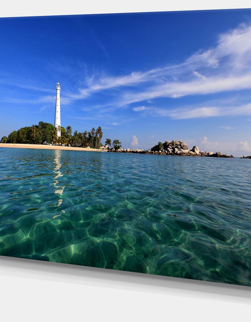 DesignQ Lengkuas Island Indonesia - Seashore Canvas Wall Artwork