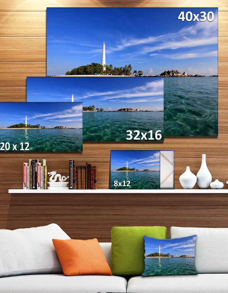 DesignQ Lengkuas Island Indonesia - Seashore Canvas Wall Artwork