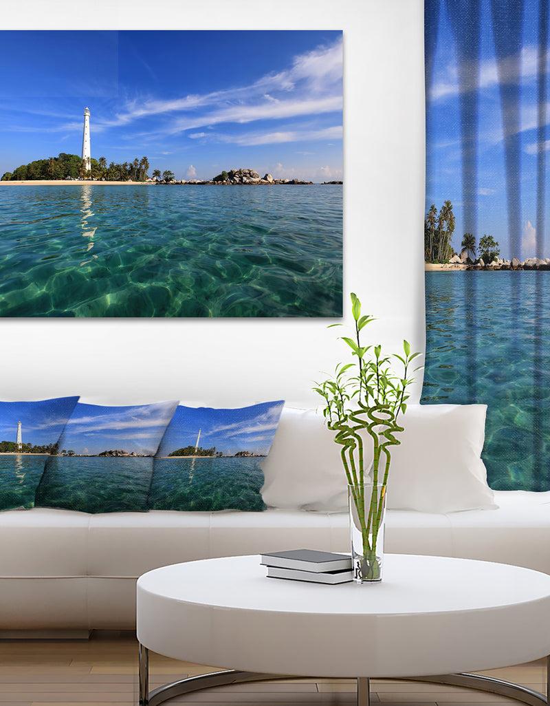 DesignQ Lengkuas Island Indonesia - Seashore Canvas Wall Artwork