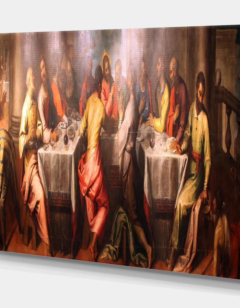 DesignQ Leonardo De Vinci Classic Last Supper - People Contemporary On Wrapped Canvas