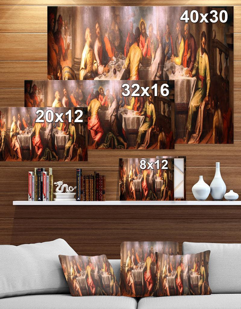 DesignQ Leonardo De Vinci Classic Last Supper - People Contemporary On Wrapped Canvas