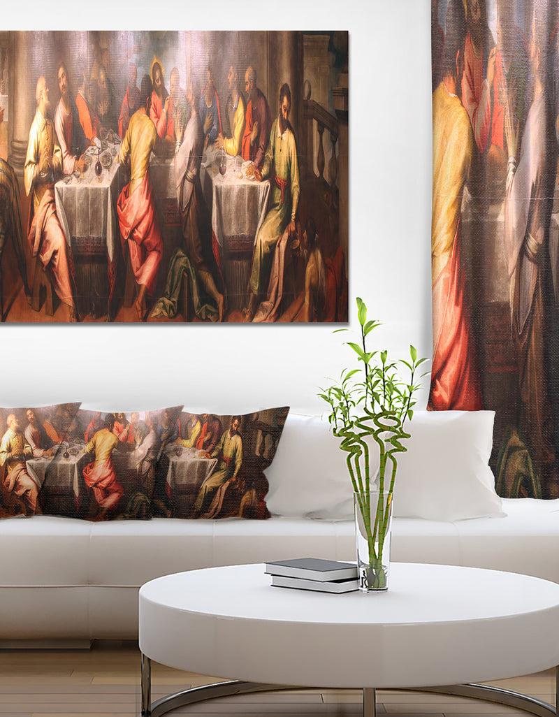 DesignQ Leonardo De Vinci Classic Last Supper - People Contemporary On Wrapped Canvas