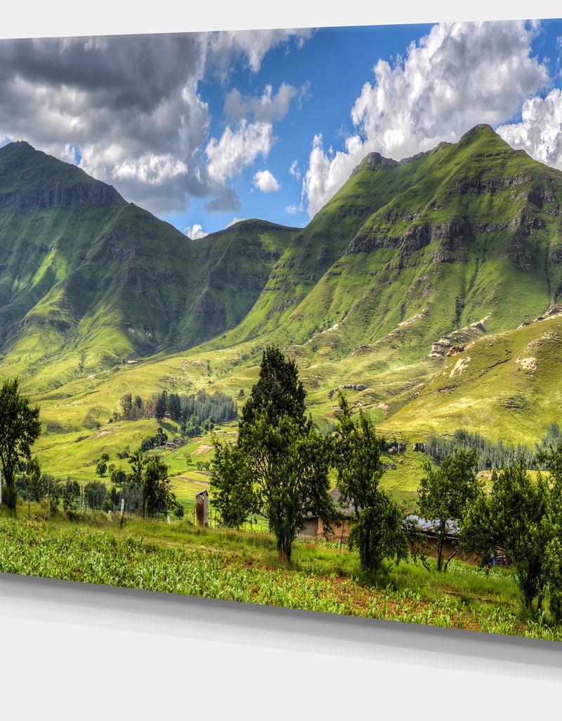 DesignQ Lesotho Mountains Panorama - Landscape Wall Artwork