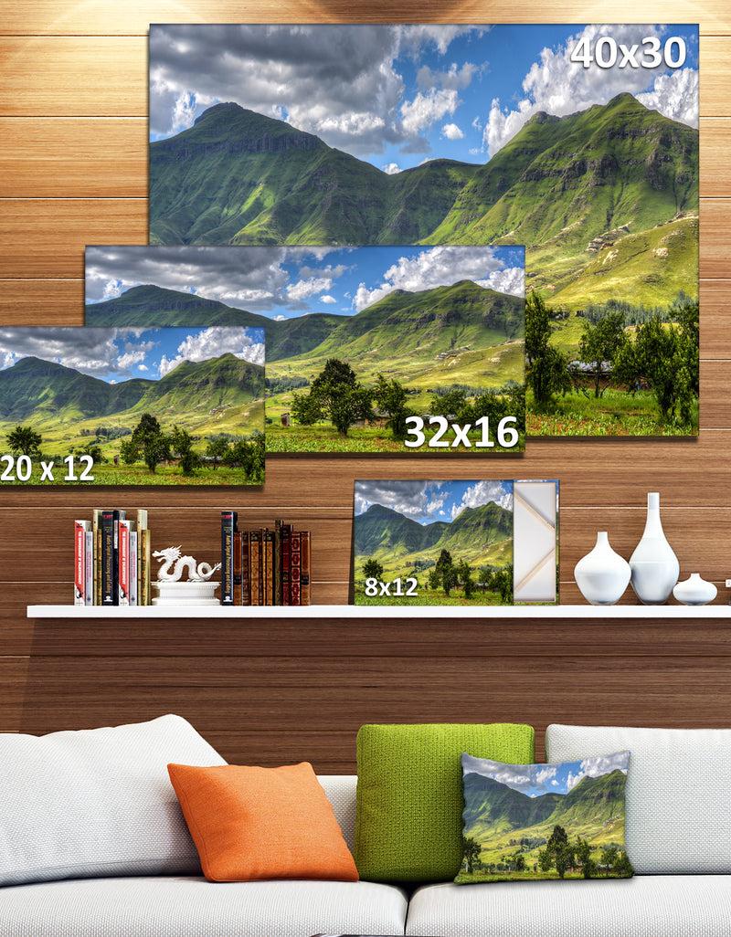 DesignQ Lesotho Mountains Panorama - Landscape Wall Artwork