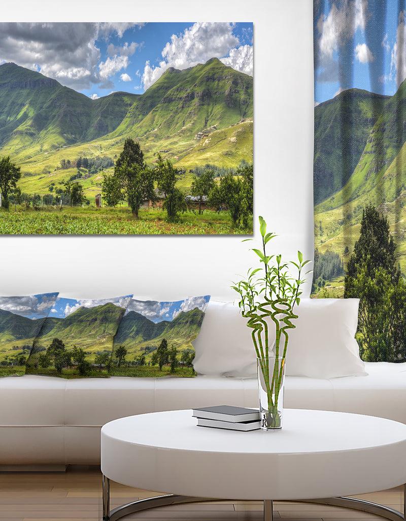 DesignQ Lesotho Mountains Panorama - Landscape Wall Artwork