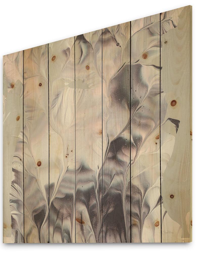 DesignQ Light And Shadow I - Modern Farmhouse Print On Natural Pine Wood