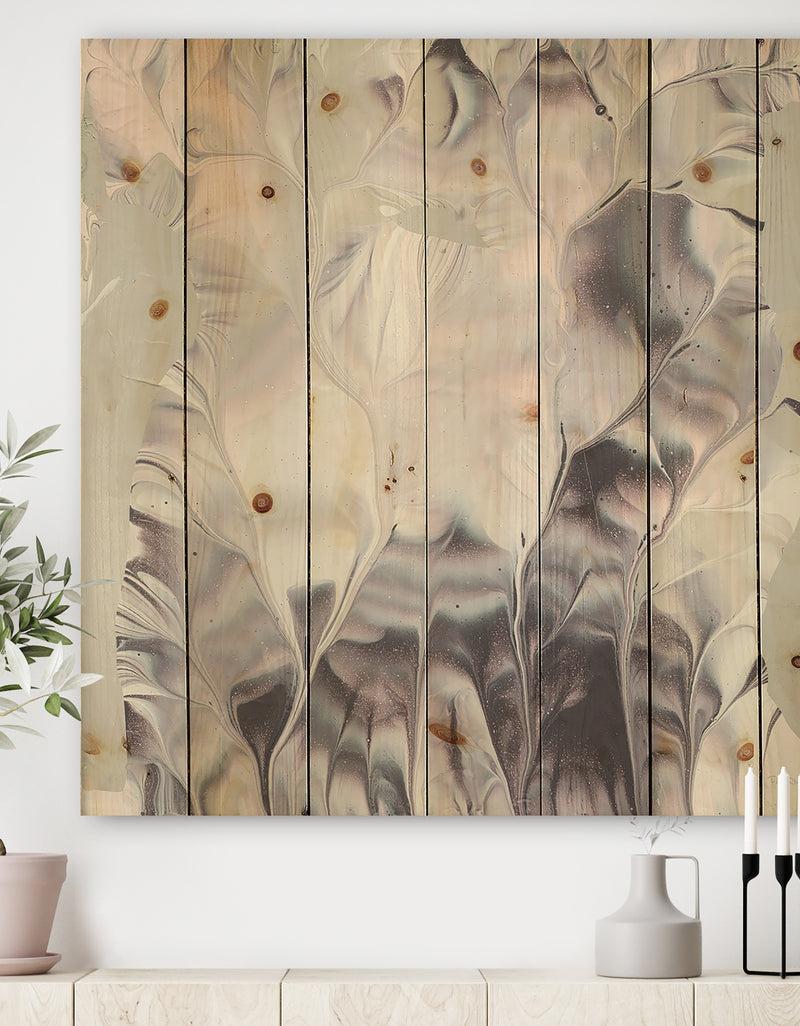 DesignQ Light and Shadow I - Modern Farmhouse Print on Natural Pine Wood