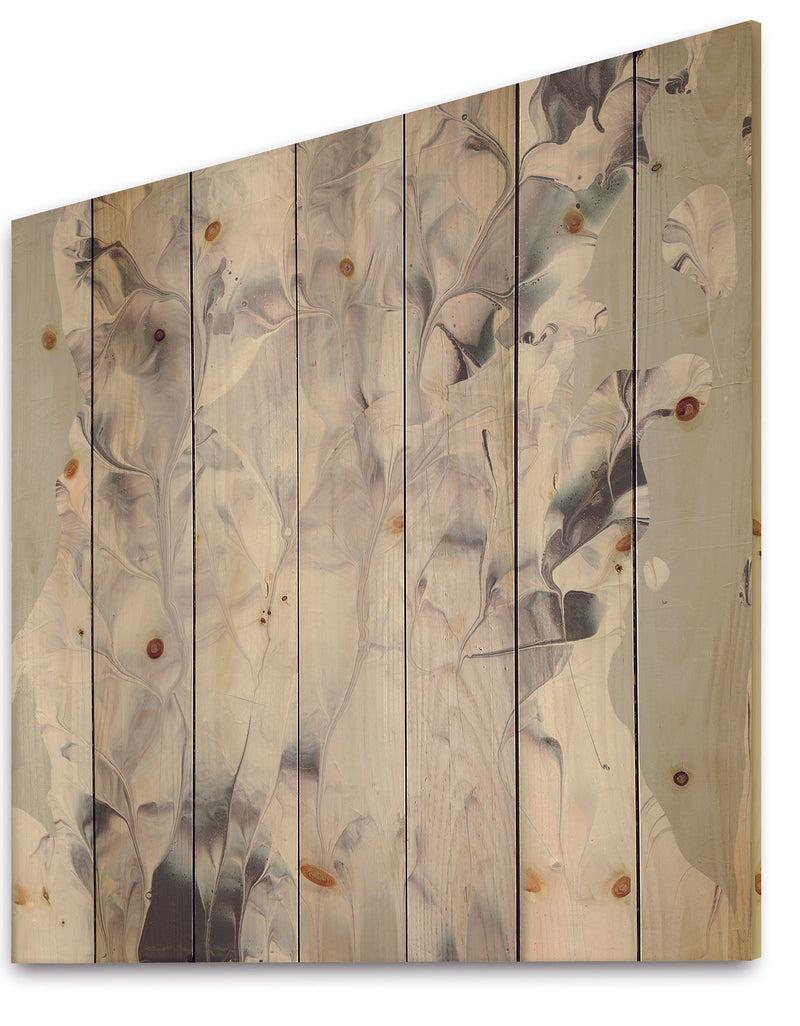 DesignQ Light And Shadow II - Modern Farmhouse Print On Natural Pine Wood