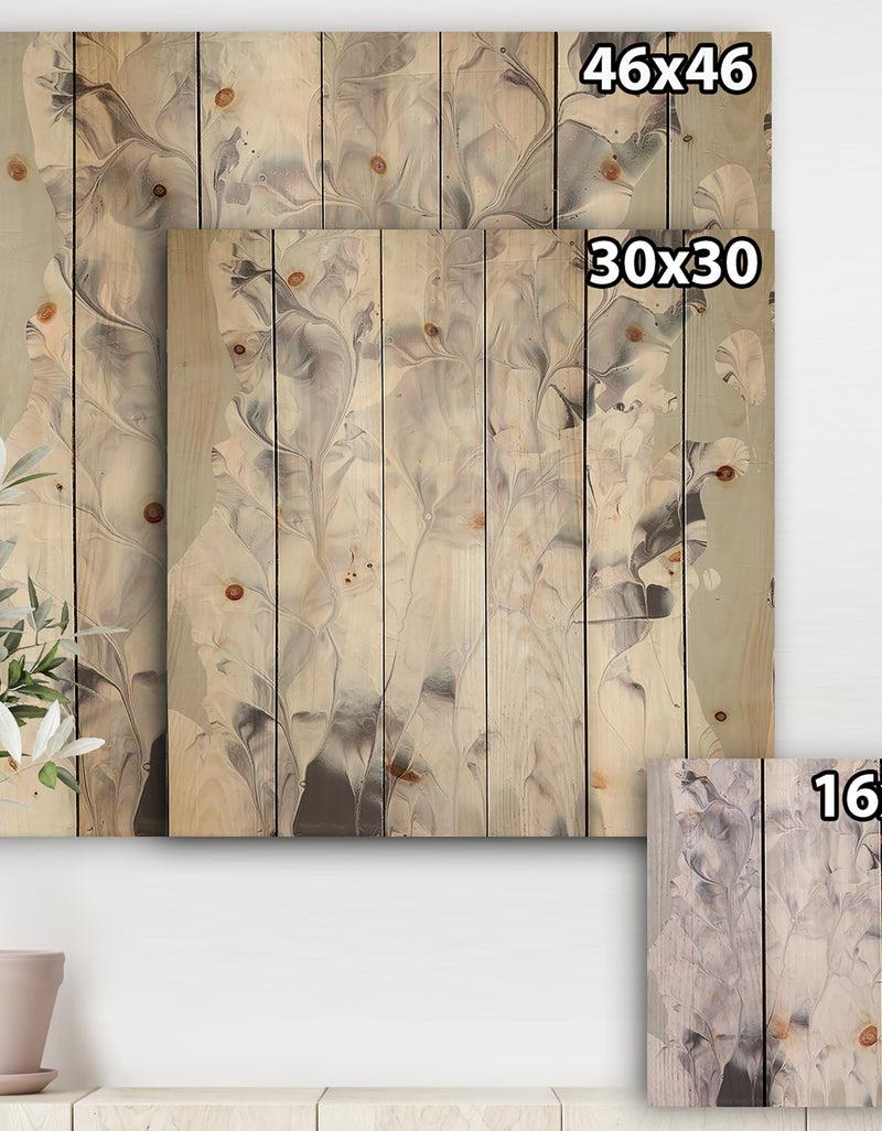 DesignQ Light And Shadow II - Modern Farmhouse Print On Natural Pine Wood