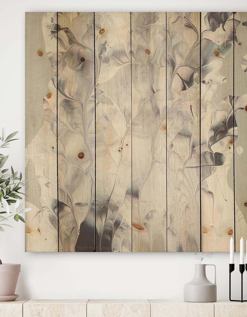DesignQ Light and Shadow II - Modern Farmhouse Print on Natural Pine Wood