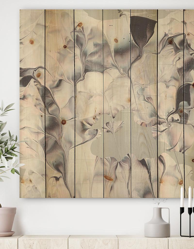 DesignQ Light and Shadow III - Modern Farmhouse Print on Natural Pine Wood