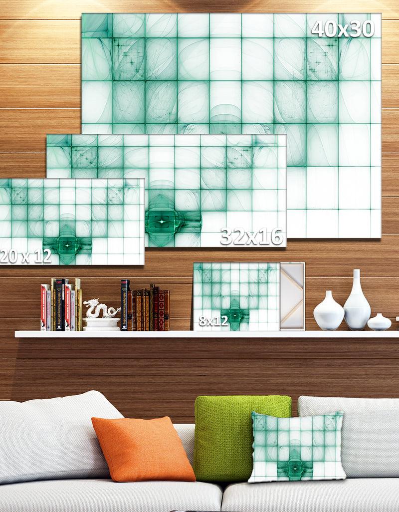 DesignQ Light Blue Bat On Radar Screen - Abstract Wall Art On Canvas