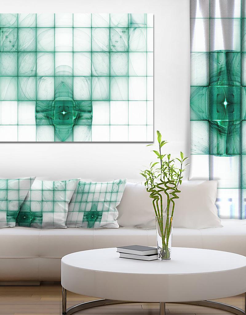 DesignQ Light Blue Bat on Radar Screen - Abstract Wall Art on Canvas