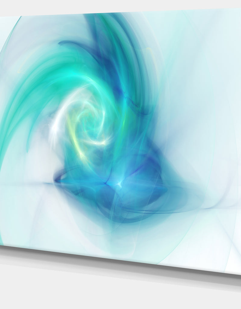DesignQ Light Blue Fractal Large Texture - Large Canvas Wall Art