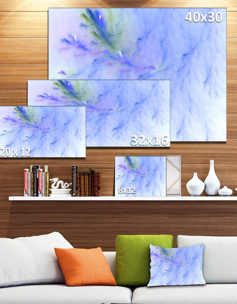 DesignQ Light Blue Veins Of Marble - Abstract Wall Art Canvas