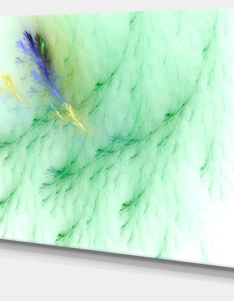DesignQ Light Green Veins Of Marble - Abstract Wall Art Canvas