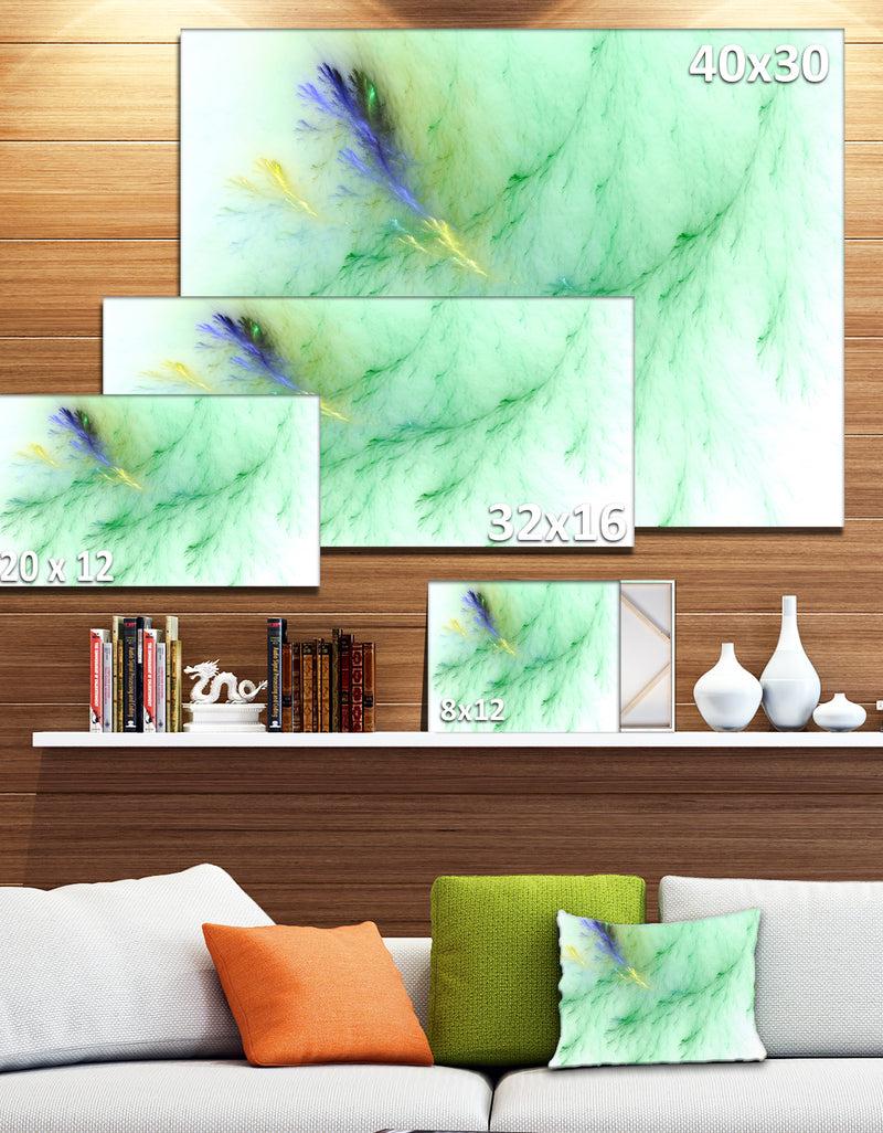 DesignQ Light Green Veins Of Marble - Abstract Wall Art Canvas