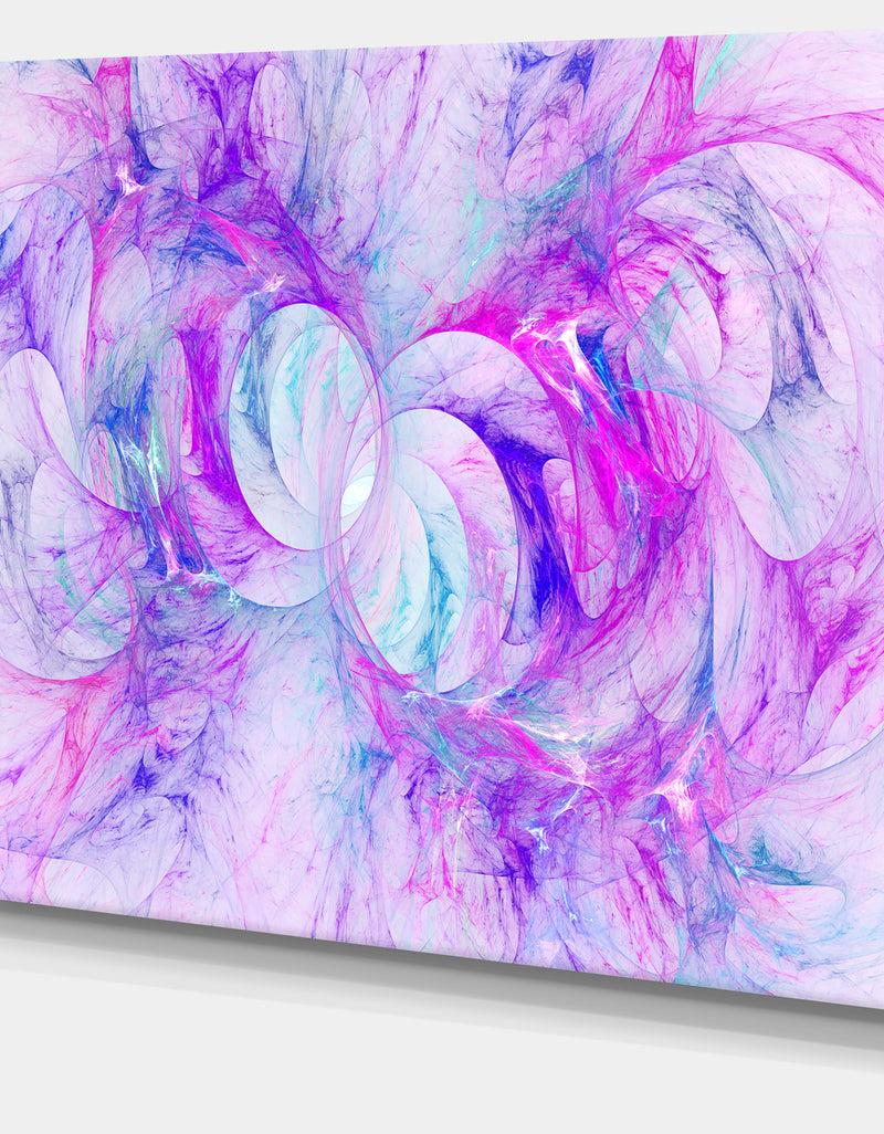 DesignQ Light Purple Fractal Texture - Abstract Artwork On Canvas