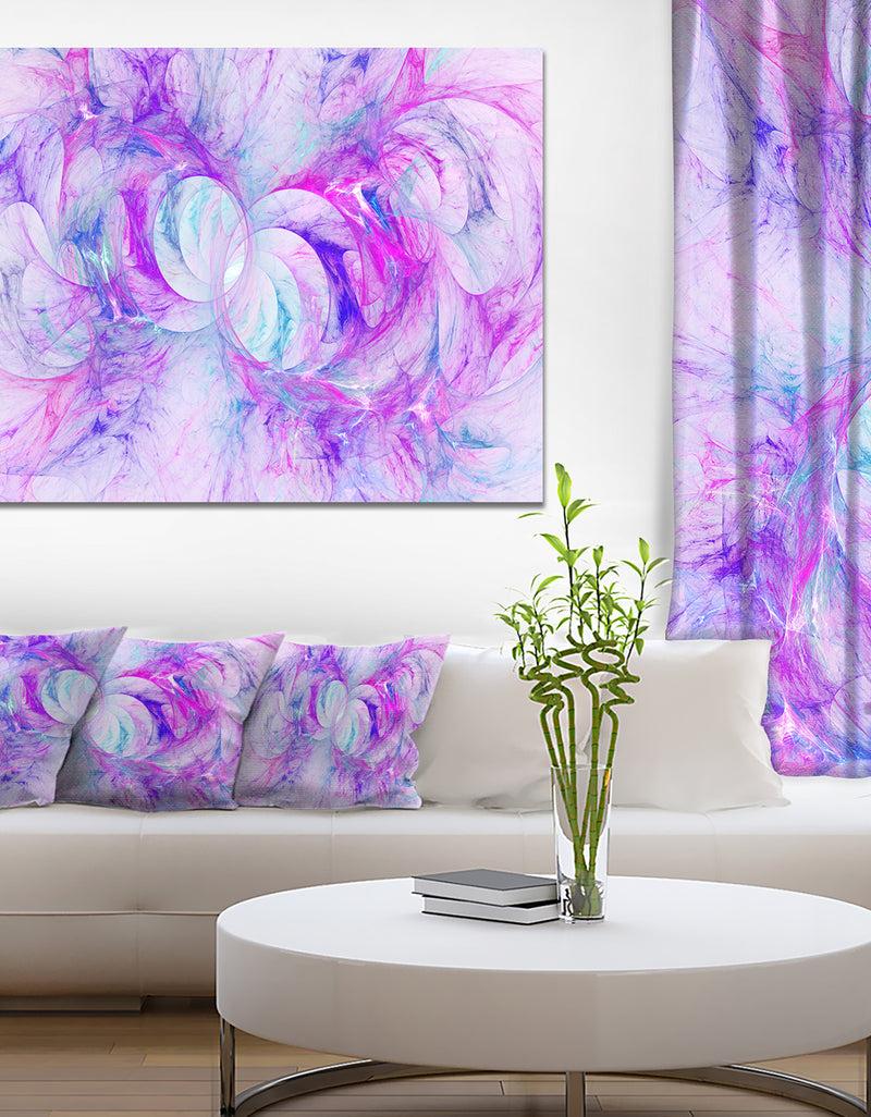 DesignQ Light Purple Fractal Texture - Abstract Artwork on Canvas