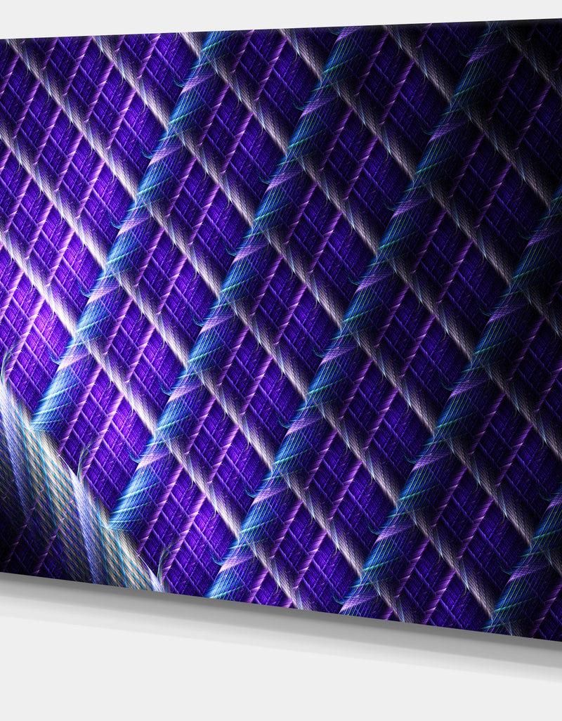 DesignQ Light Purple Metal Grill - Extra Large Abstract Art On Canvas