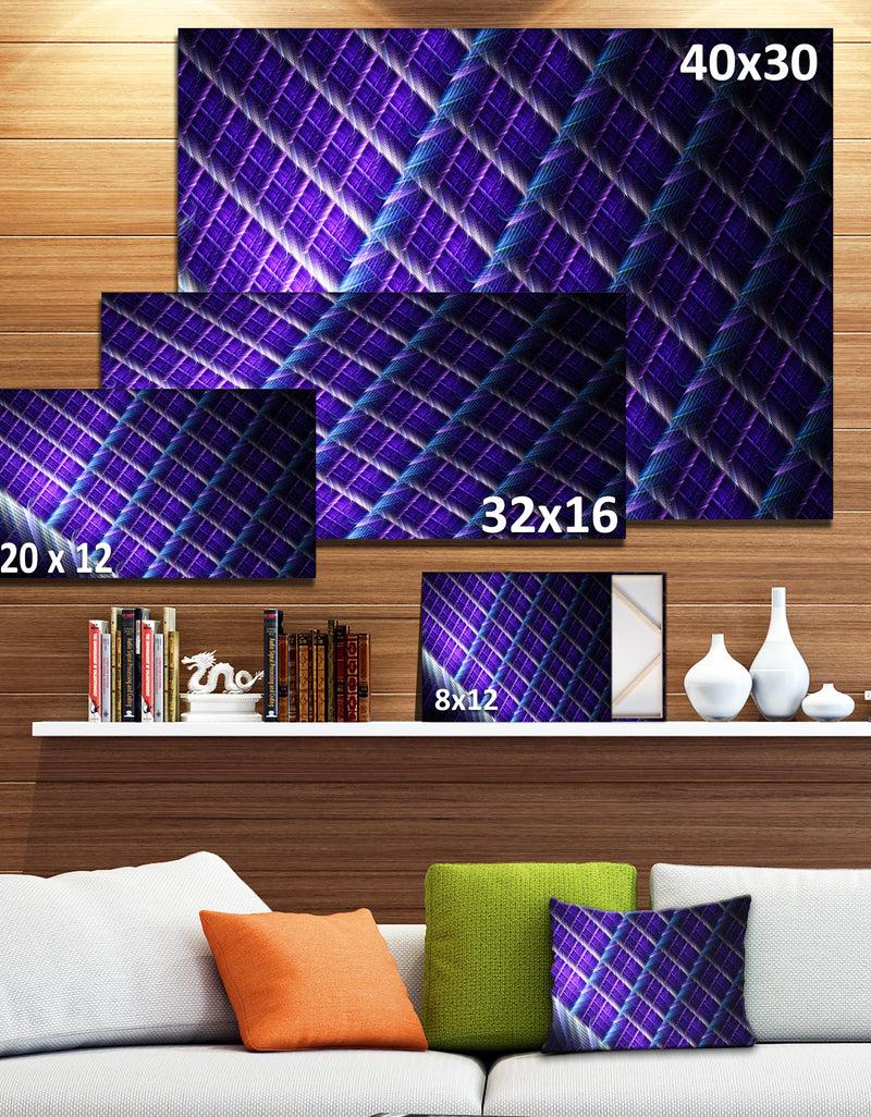 DesignQ Light Purple Metal Grill - Extra Large Abstract Art On Canvas