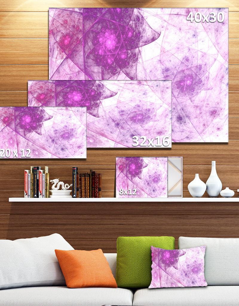 DesignQ Light Purple Rotating Polyhedron - Abstract Canvas Wall Art