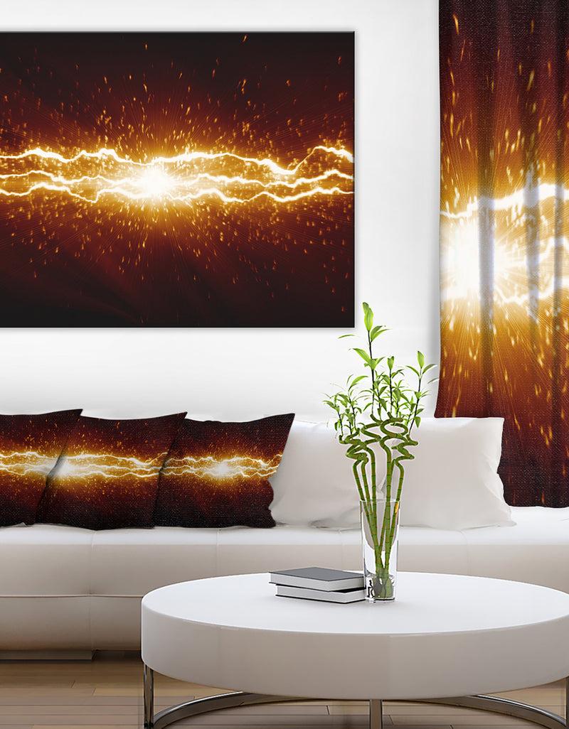 DesignQ Lightning on Dark Sky - Contemporary Canvas Art Print