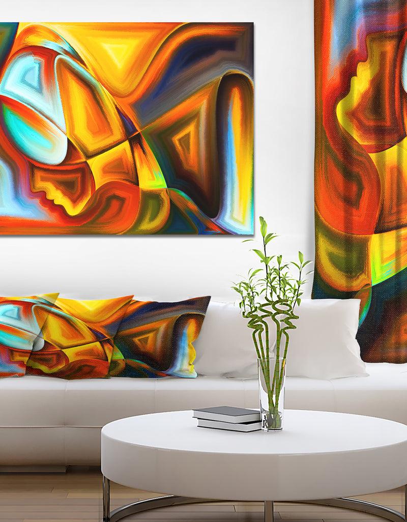 DesignQ Lights of Passions - Abstract People Print on Wrapped Canvas