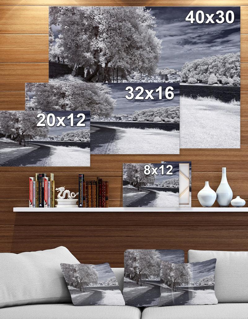 DesignQ Lima River Bank In Spring Sunny Afternoon - Landscapes Photography On Wrapped Canvas