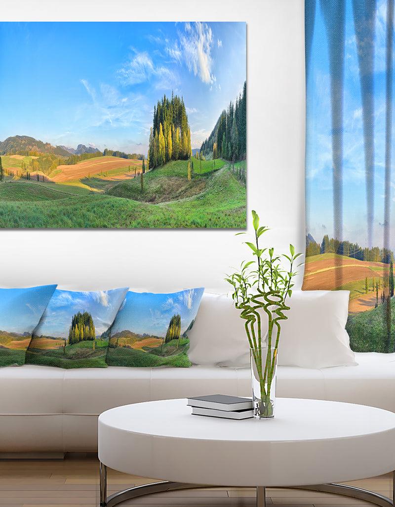 DesignQ Long Panorama With Little Forest - Landscape Wall Artwork