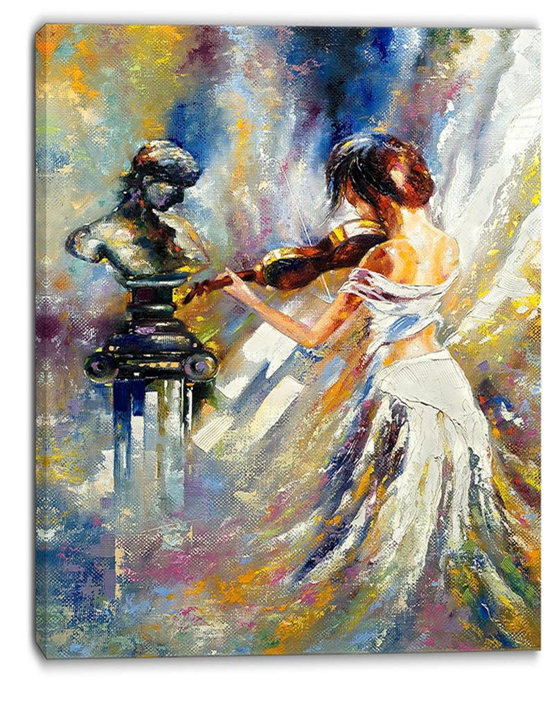 DesignQ Love With Endless Music - Abstract Canvas Art Print