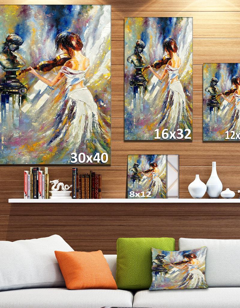 DesignQ Love With Endless Music - Abstract Canvas Art Print